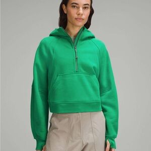 Lululemon Scuba Oversized Half-Zip Hoodie in Everglade Green